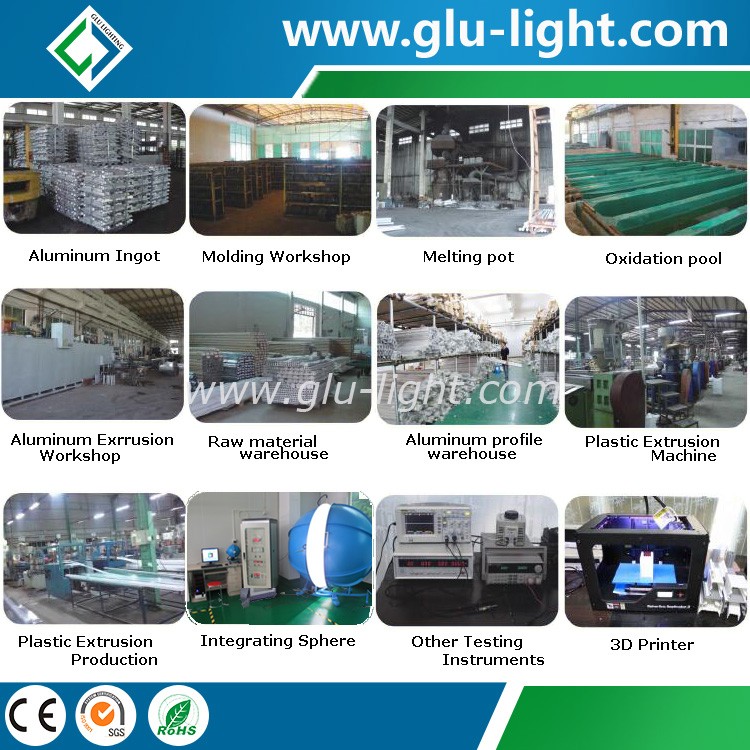 Surface Mounted LED Alu Profile , Aluminium Extrusion For LED Strip