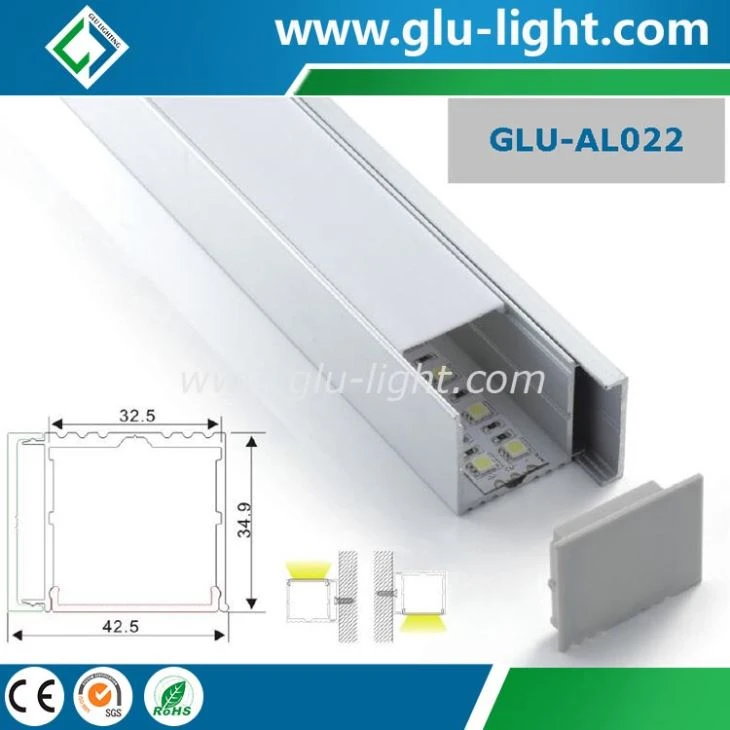 Overflademonteret LED Alu Profil, Alu Ekstrudering Til LED Strip